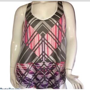 Ava‎ & Viv Women's Geometric Sleeveless Flowy Top Size 1X